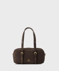 Cuoieria Fiorentina Eva Soft shoulder and cross-body bag in chocolate brown leather