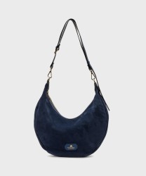 Cuoieria Fiorentina Emma hobo shoulder bag in ocean blue suede