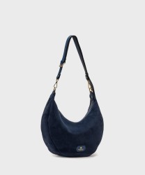 Cuoieria Fiorentina Emma hobo shoulder bag in ocean blue suede