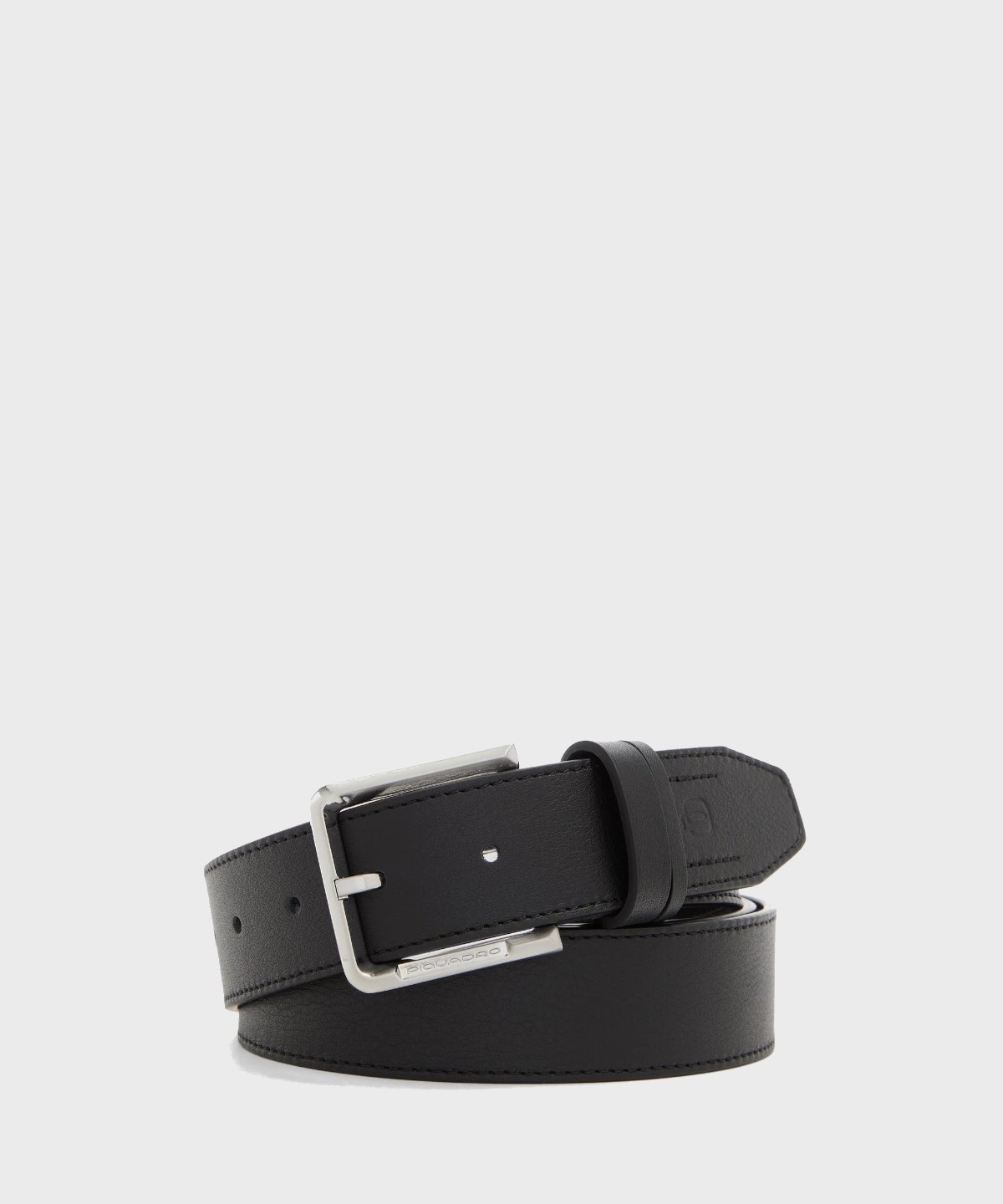 Piquadro Tebe black leather belt