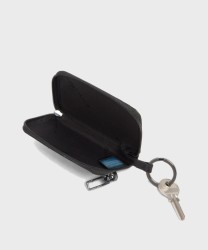 Piquadro Victor portachiavi con porta carte in pelle nero