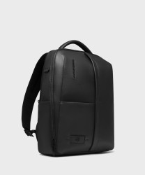 Piquadro Russel 14" laptop backpack in black leather