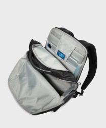 Piquadro Russel 14" laptop backpack in black leather