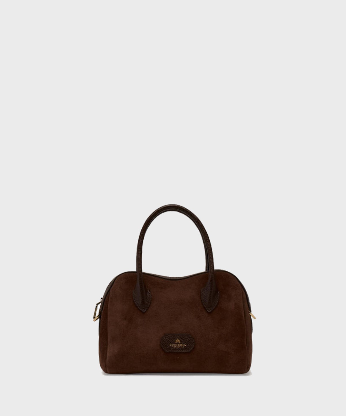 Cuoieria Fiorentina Emma handbag and shoulder bag in chocolate brown suede