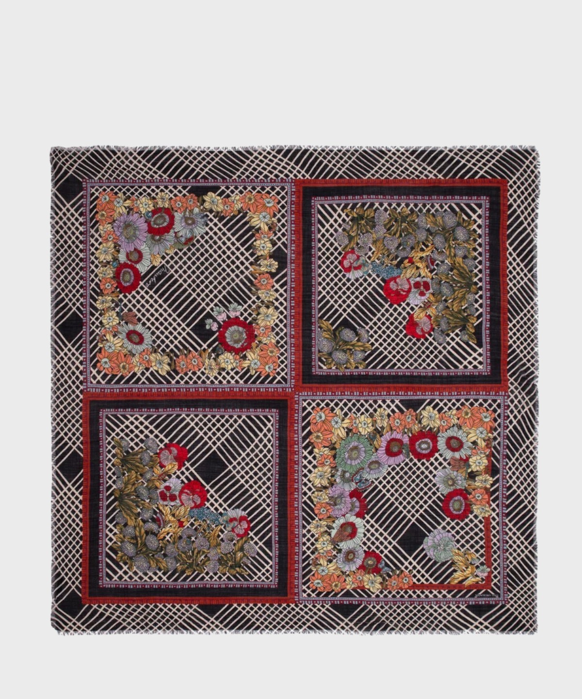Buy Mantero London Stop foulard in seta black
