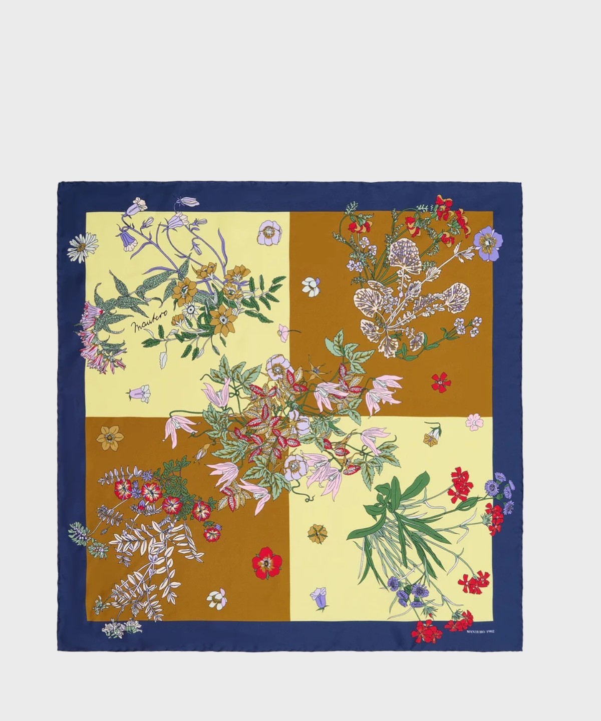 Mantero Paris Istanbul foulard in seta giallo...