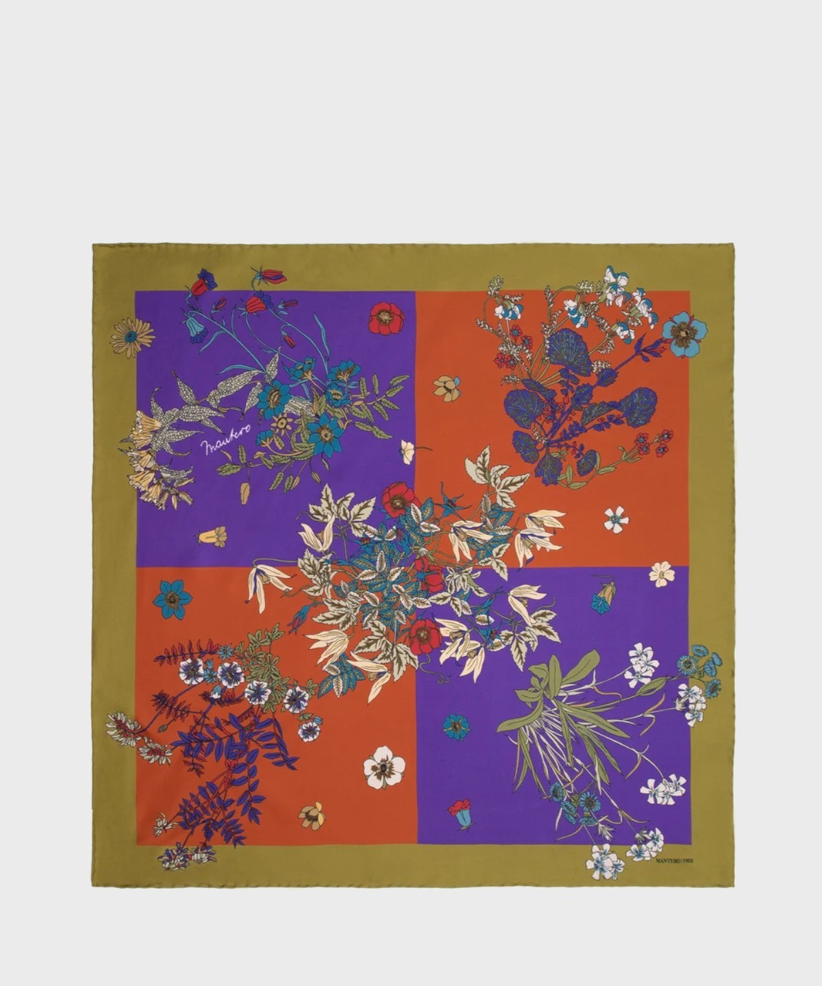 Mantero Paris Istanbul foulard in seta arancione