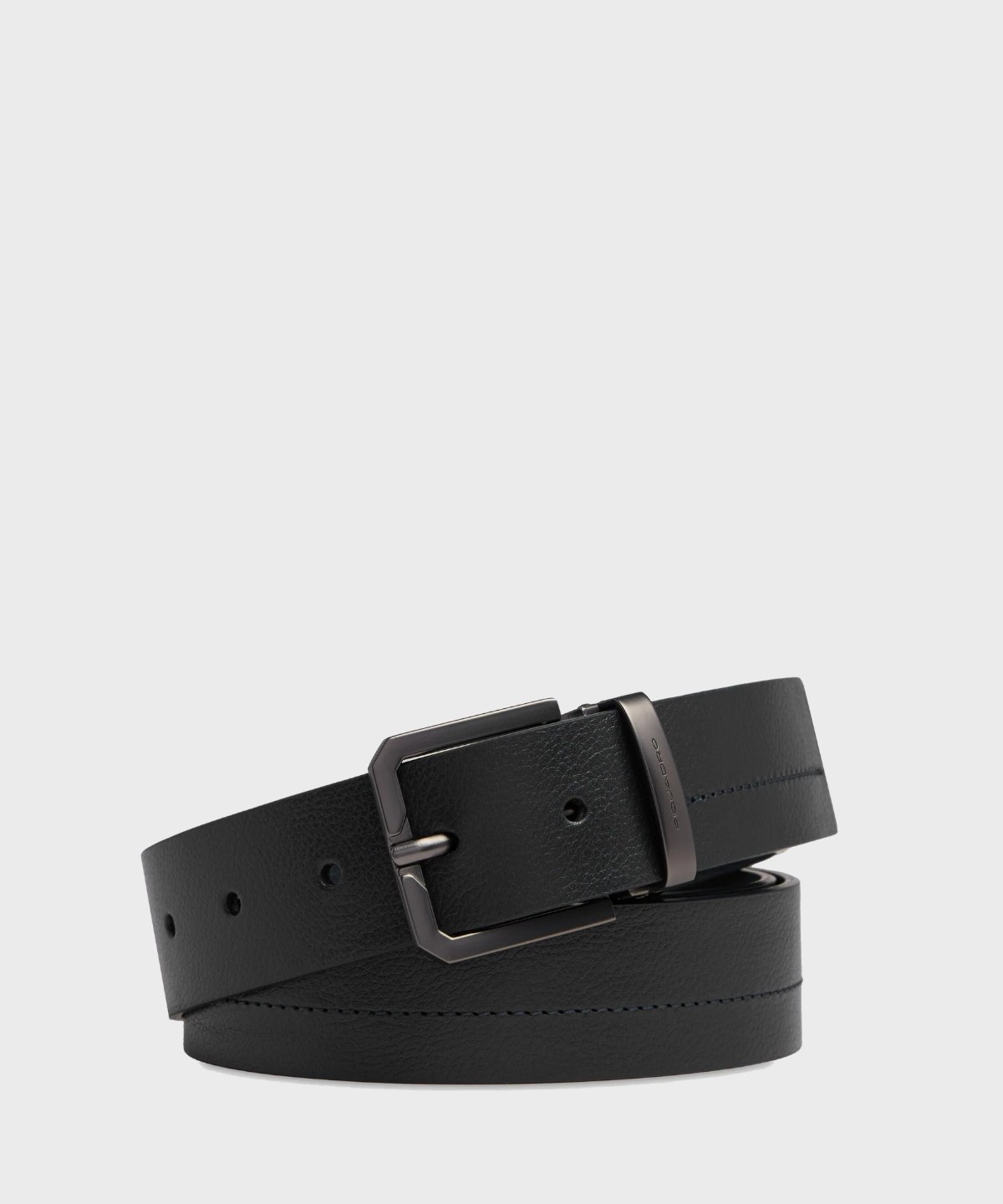 Piquadro Russel black leather belt