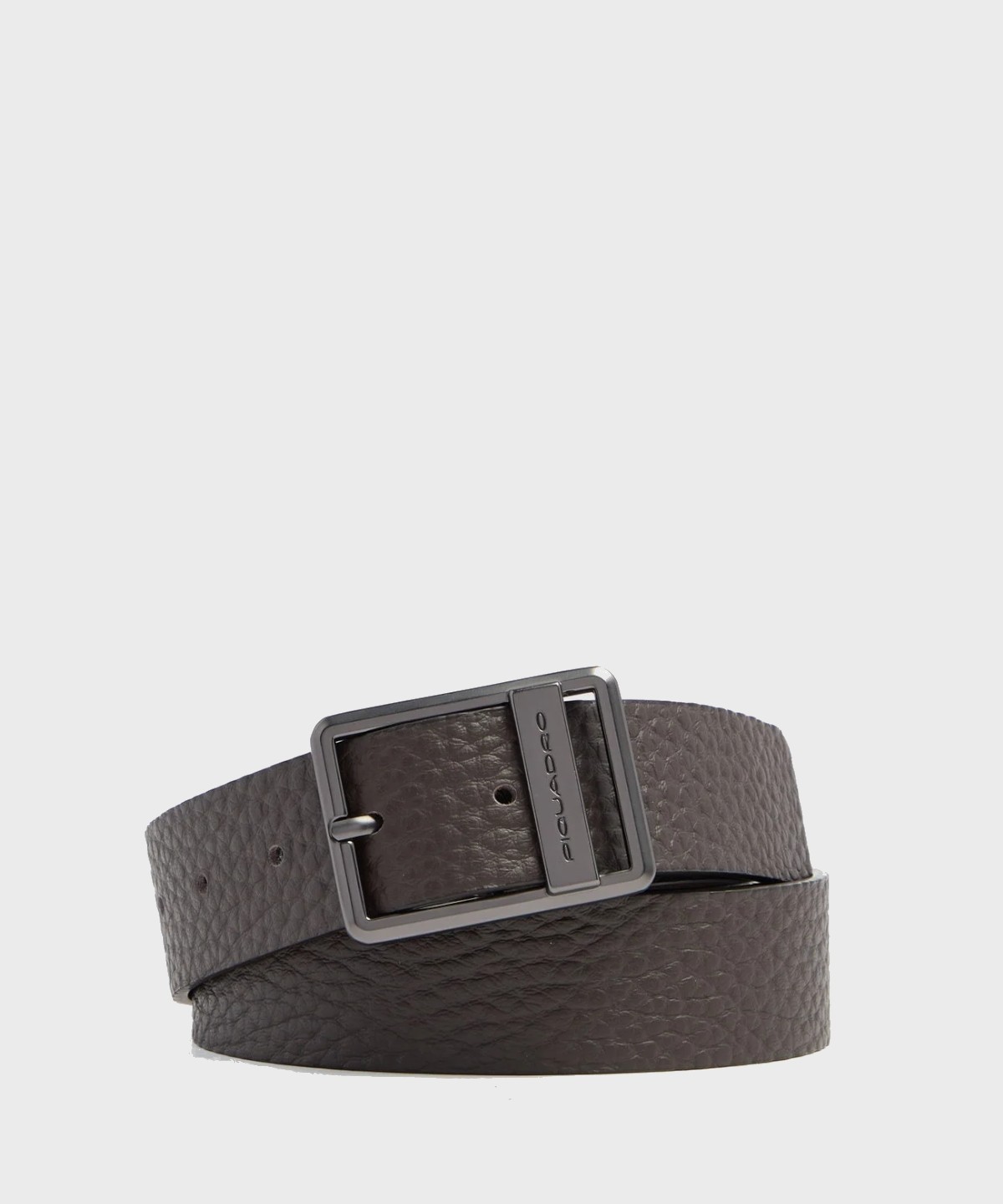 Piquadro Materia dark brown leather belt
