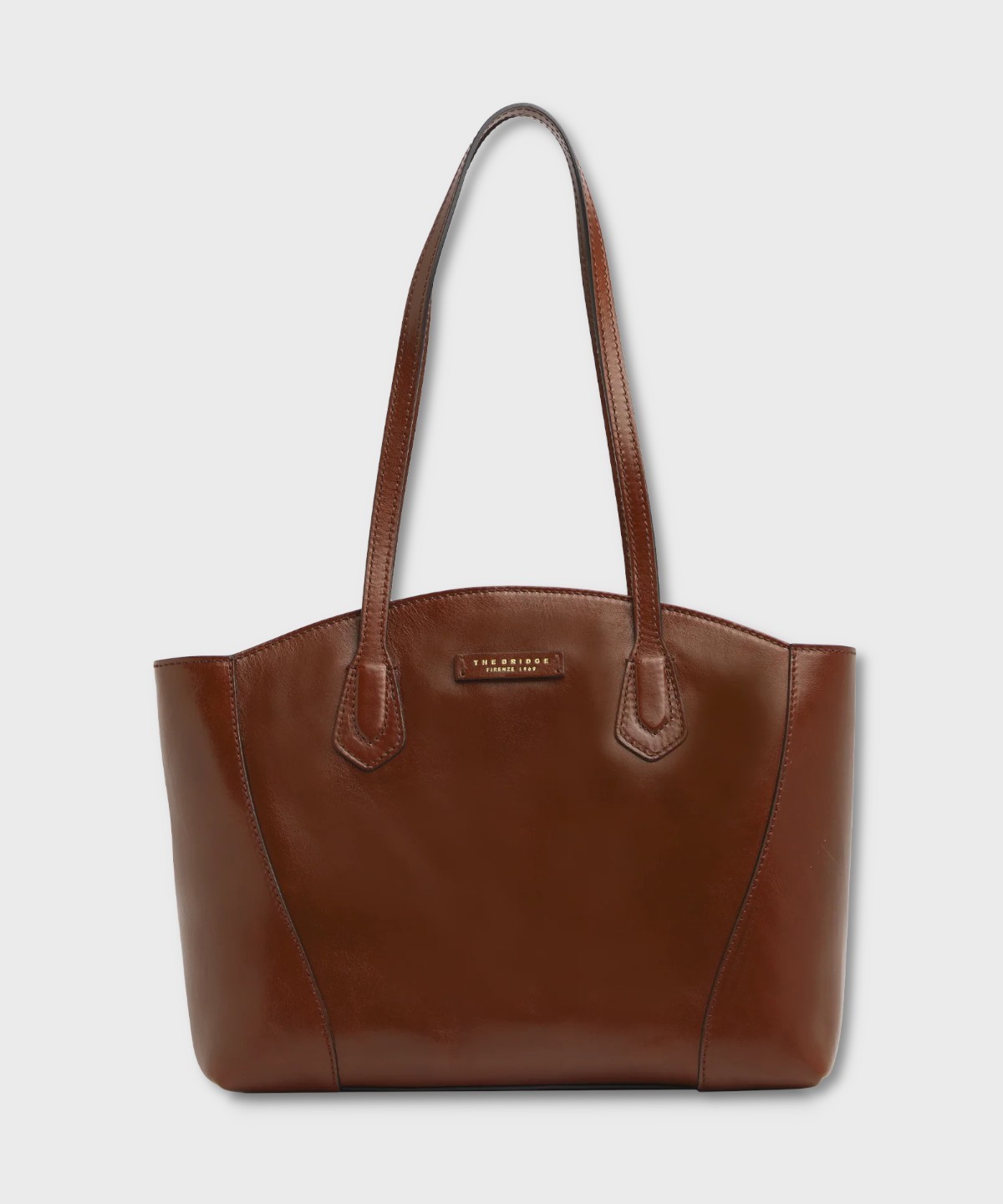 The Bridge Magda brown leather shoulder bag
