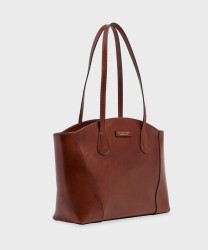 The Bridge Magda borsa shopping a spalla in pelle marrone