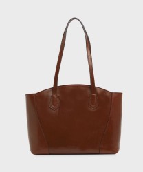 The Bridge Magda brown leather shoulder bag