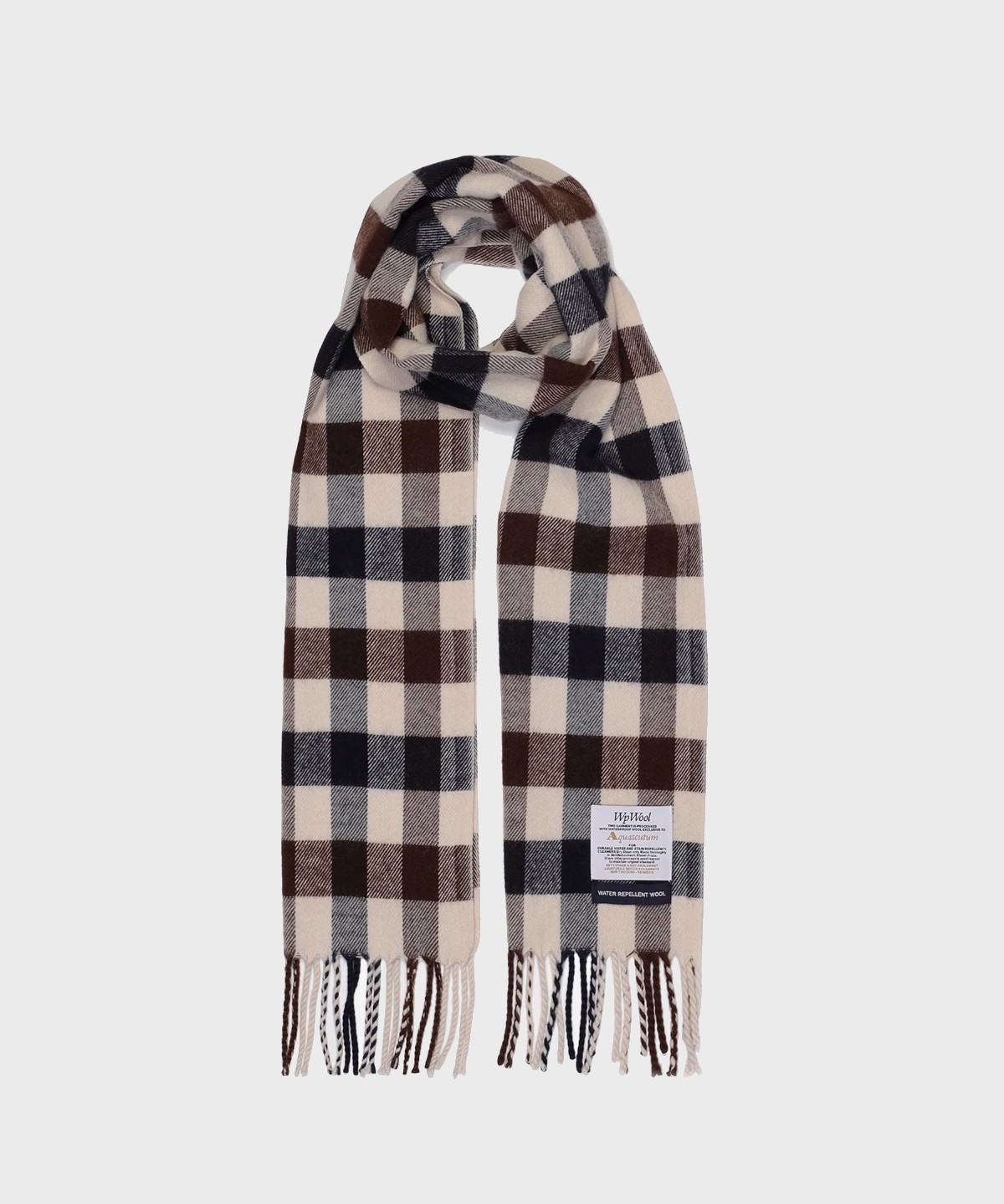 Aquascutum Active Iconic sciarpa in lana, macro...