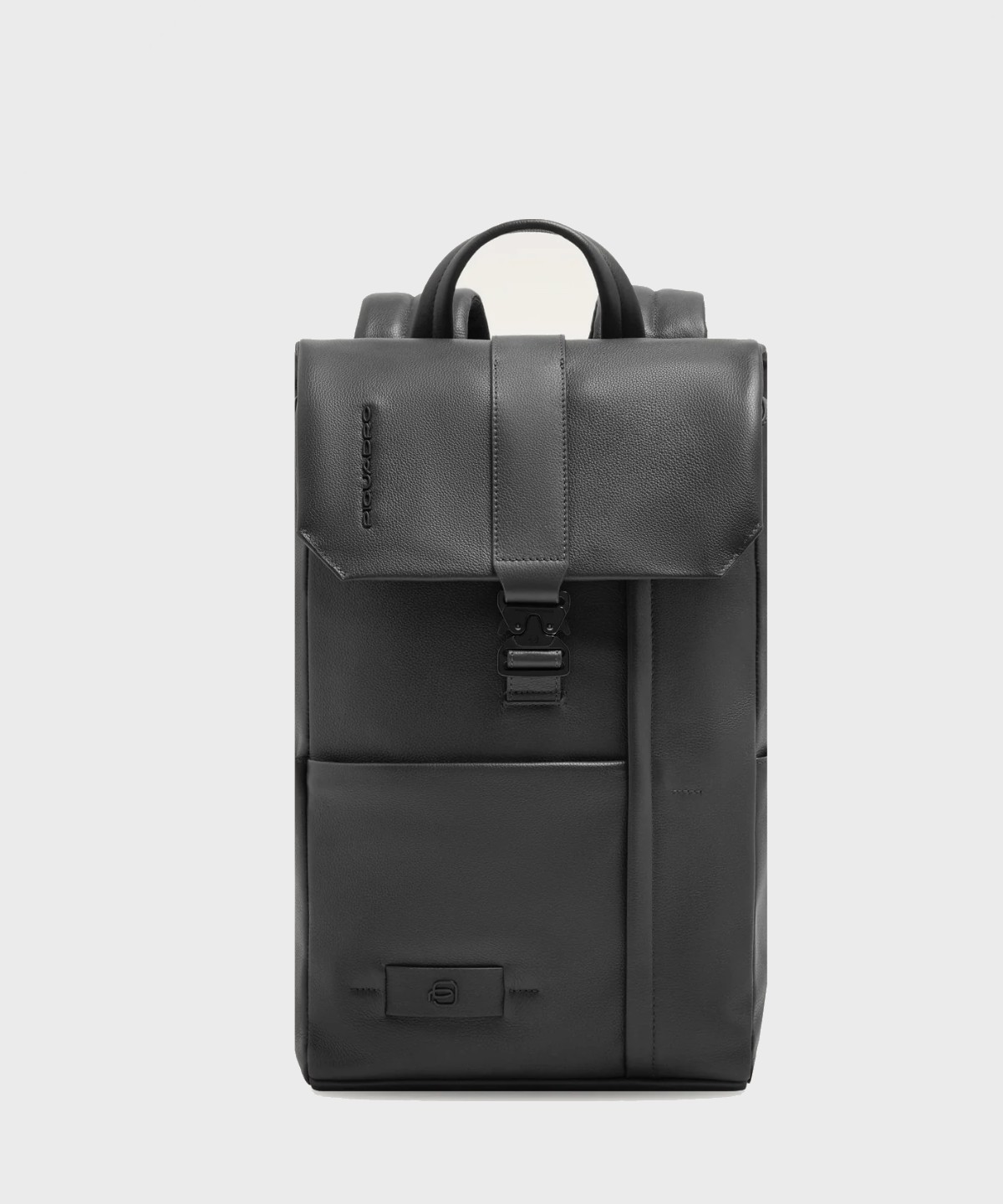 Piquadro Russel zaino porta pc 14'' con patta in pelle nero