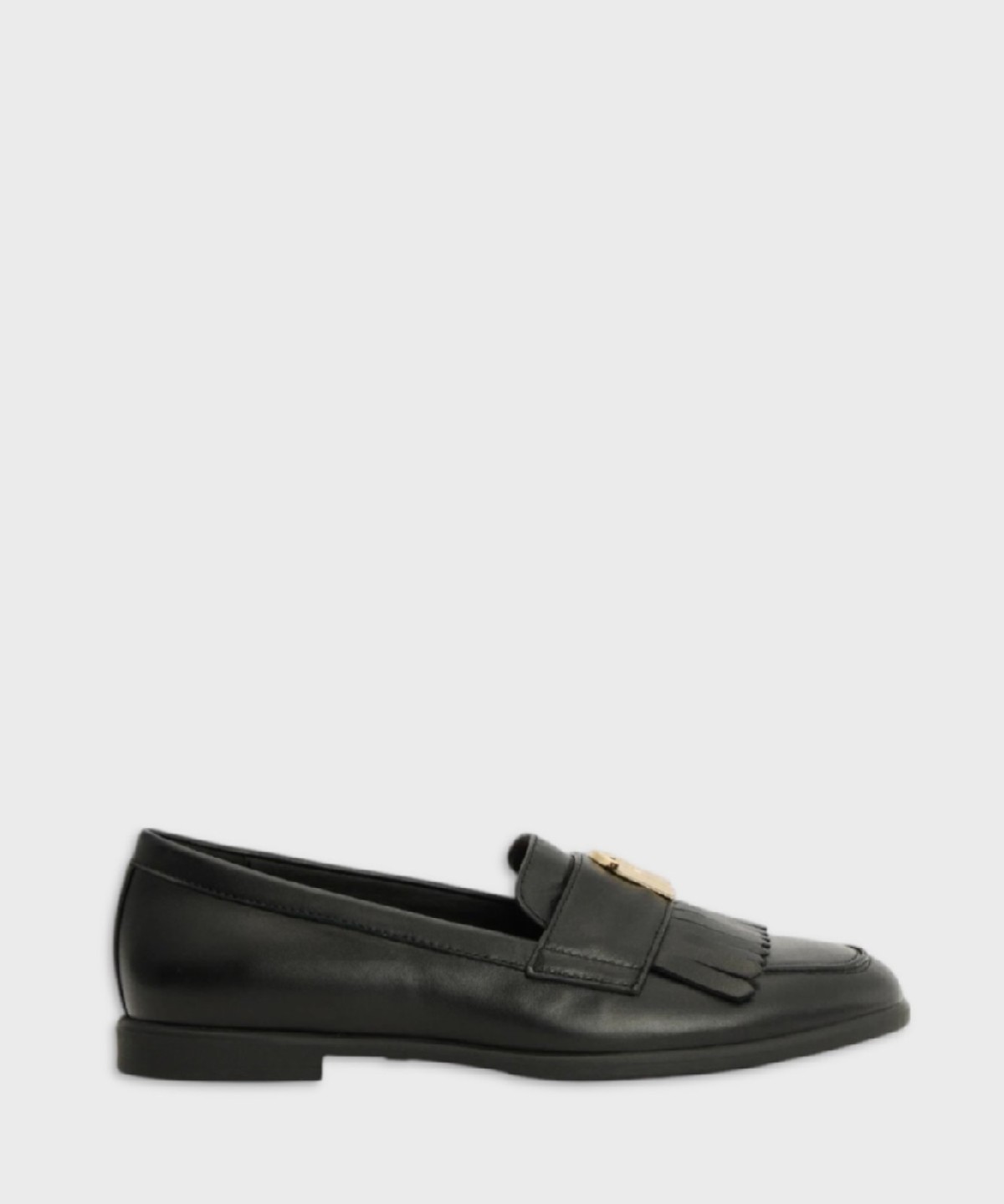 Furla Chic moccasin with fringe, black leather