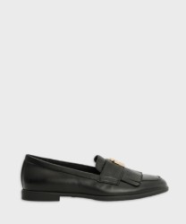 Furla Chic moccasin with fringe, black leather