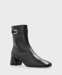 Furla Chic tronchetto ankle boot, black pelle