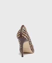 Marella Egoista weaved pumps, brown vegan leather