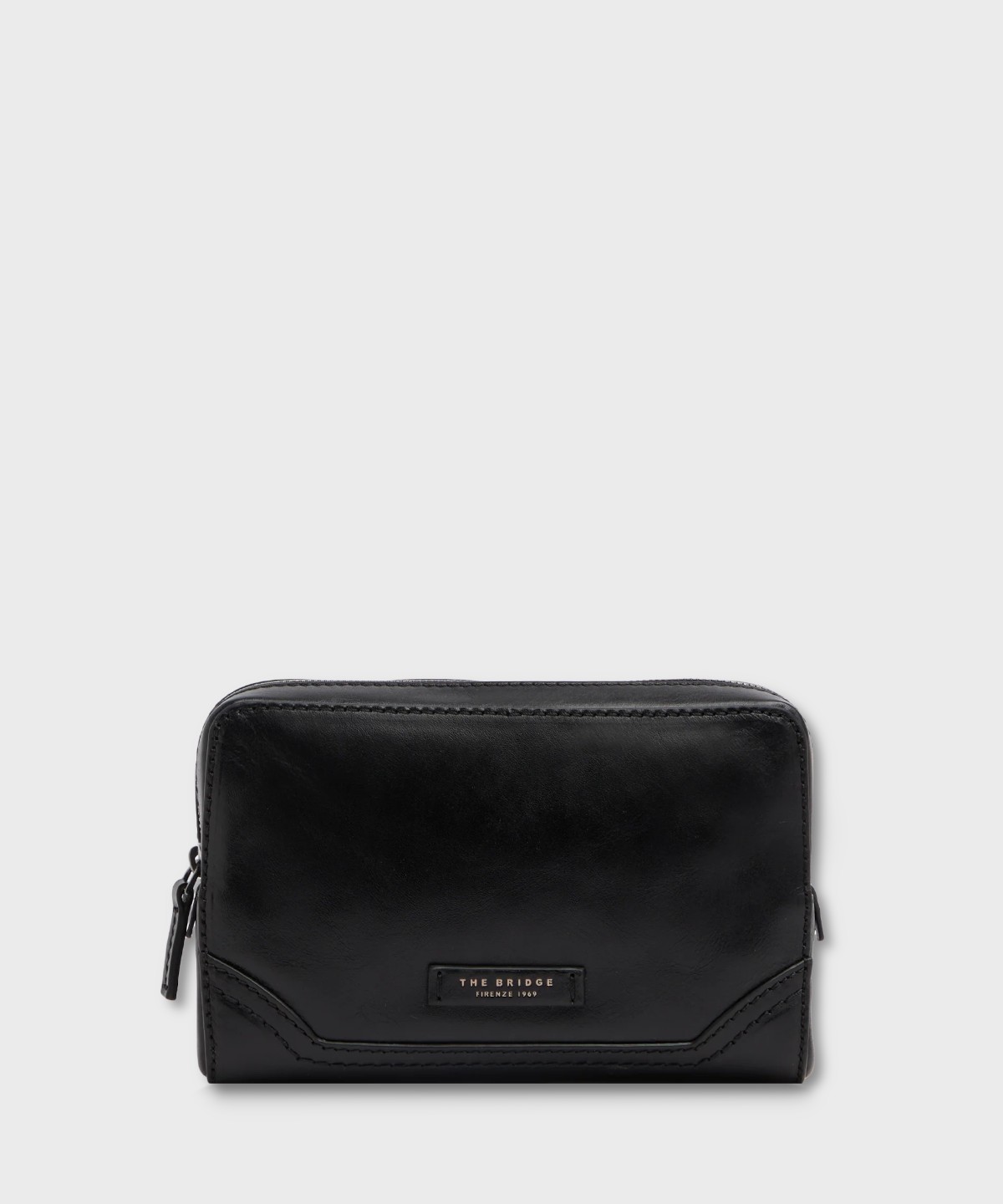The Bridge Matteo pochette a mano in pelle nero