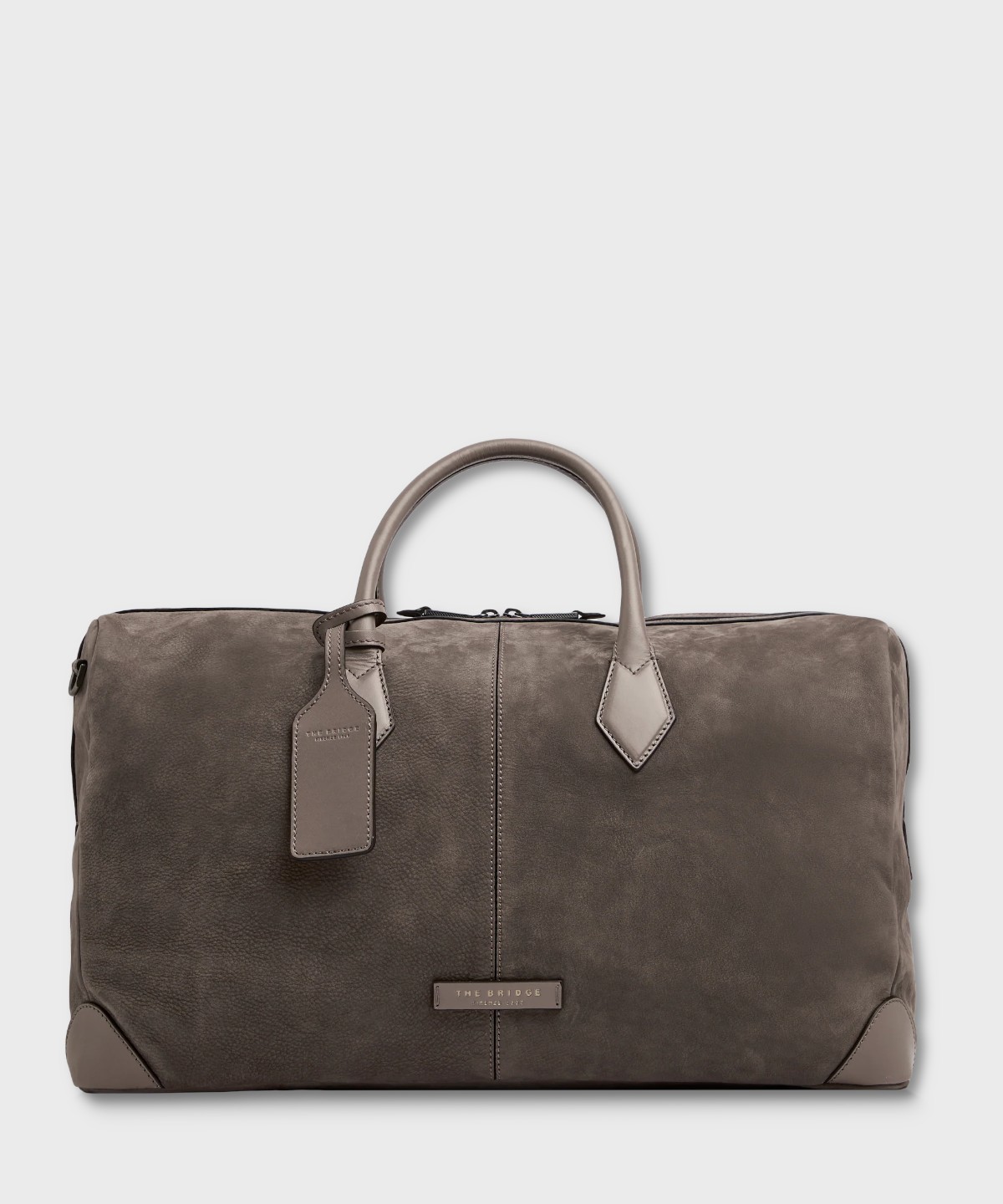 The Bridge Travel Soft duffle bag in greige suede
