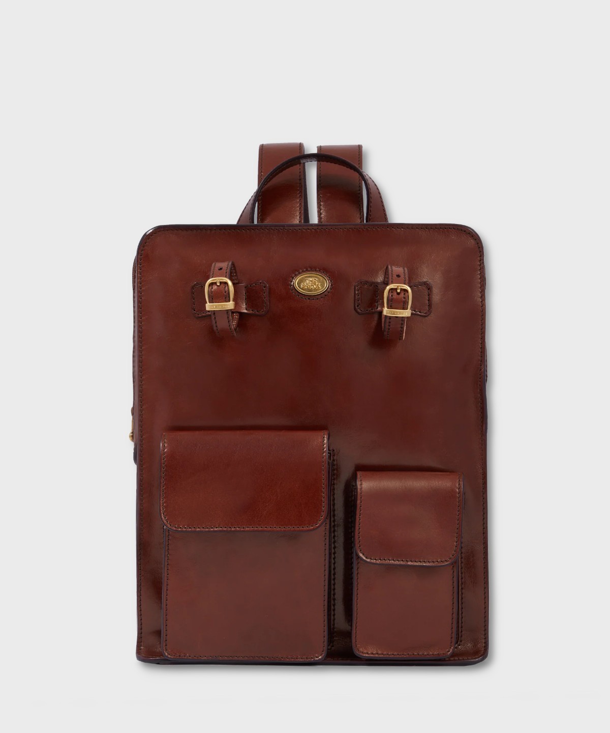 The Bridge Story 14" Laptop Backpack in Brown Leather