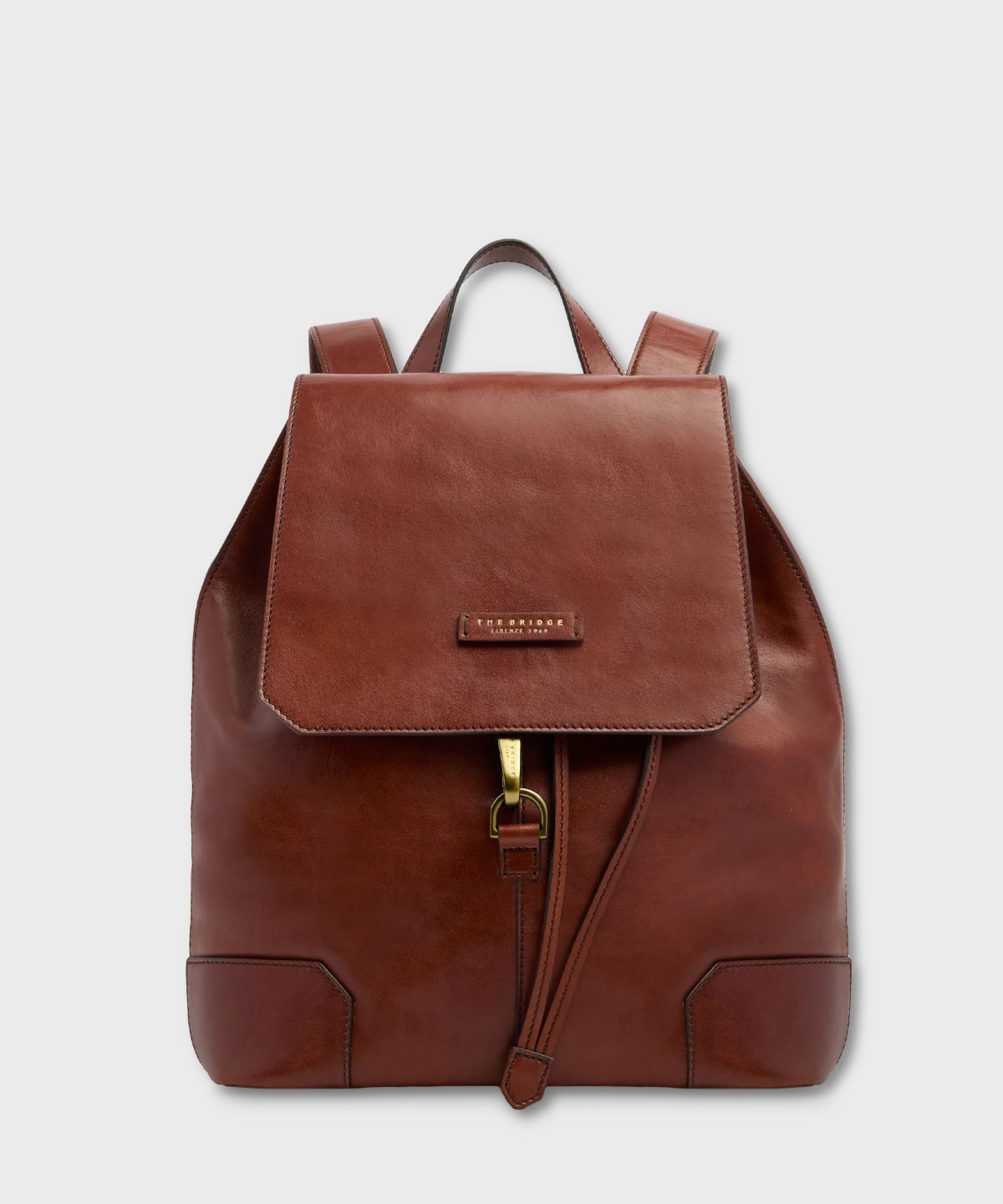The Bridge Icon Brown Leather Backpack