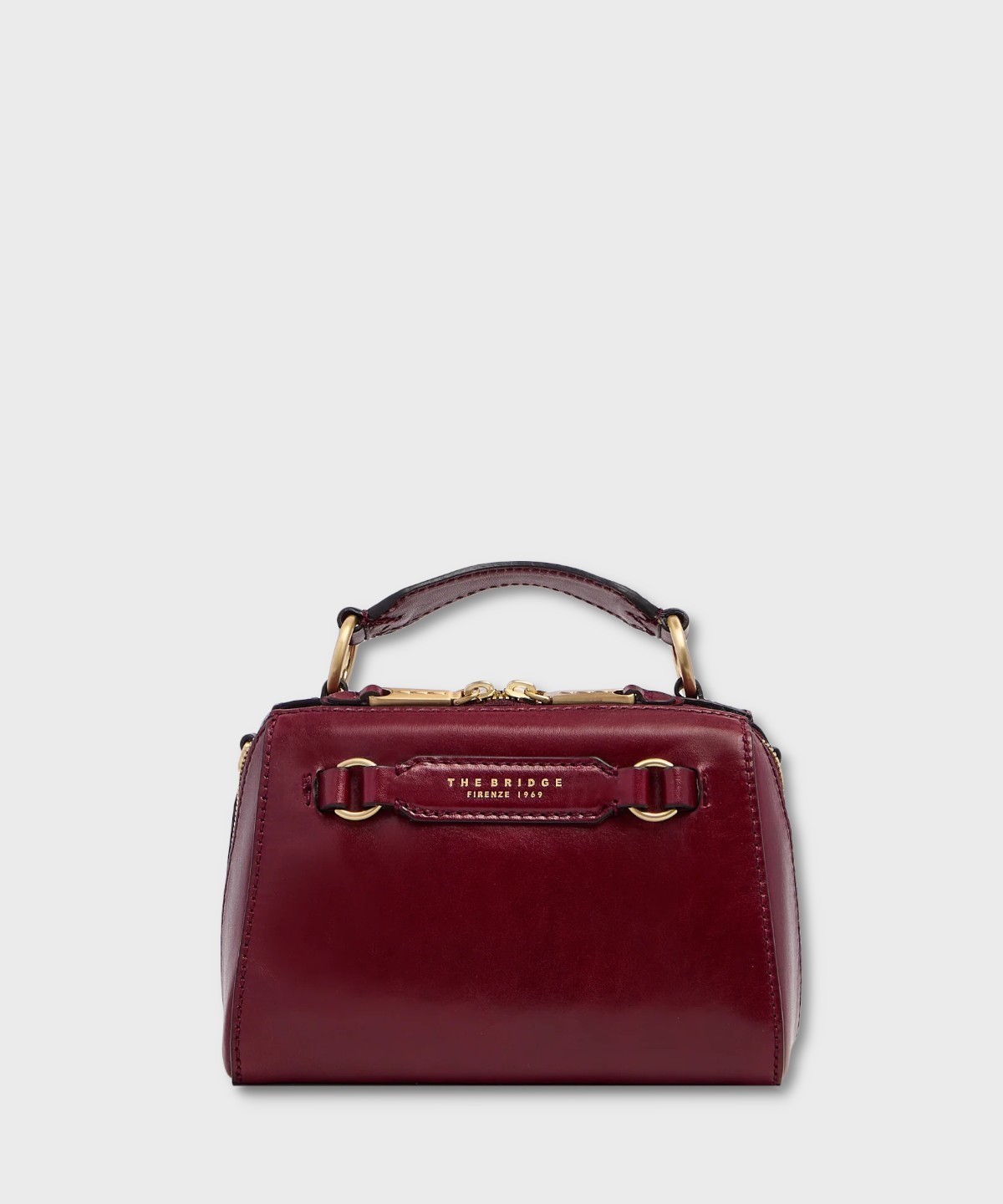 The Bridge Laura handbag and shoulder bag in Barolo red leather