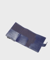 The Bridge Story compact wallet 6+2cc in midnight blue leather