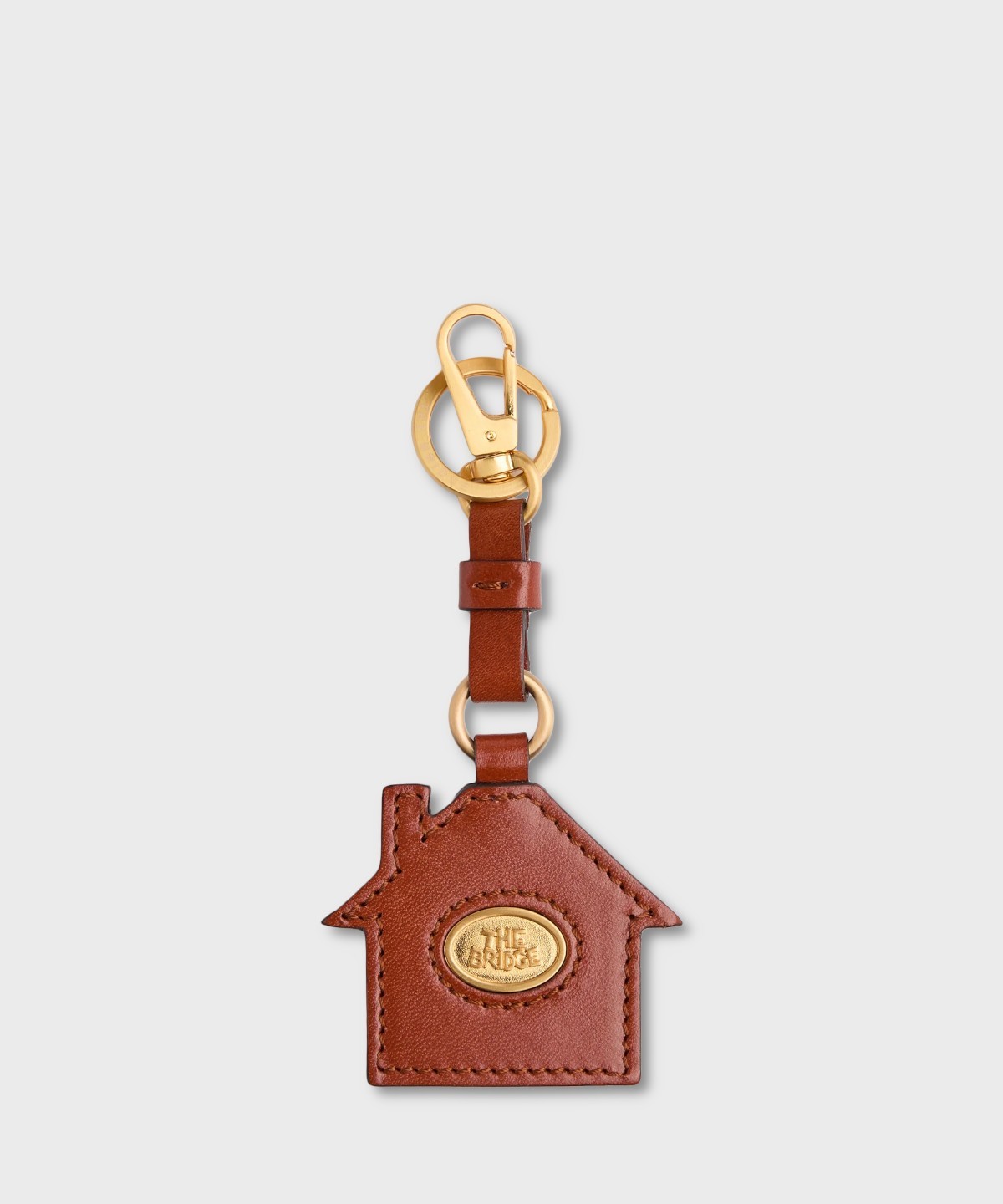 The Bridge Duccio Leather Keychain Casa Saffron Yellow