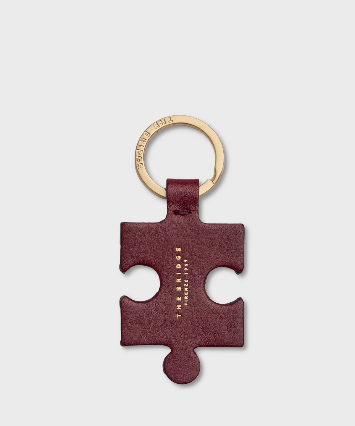 The Bridge Duccio Puzzle Keychain in Barolo Red...