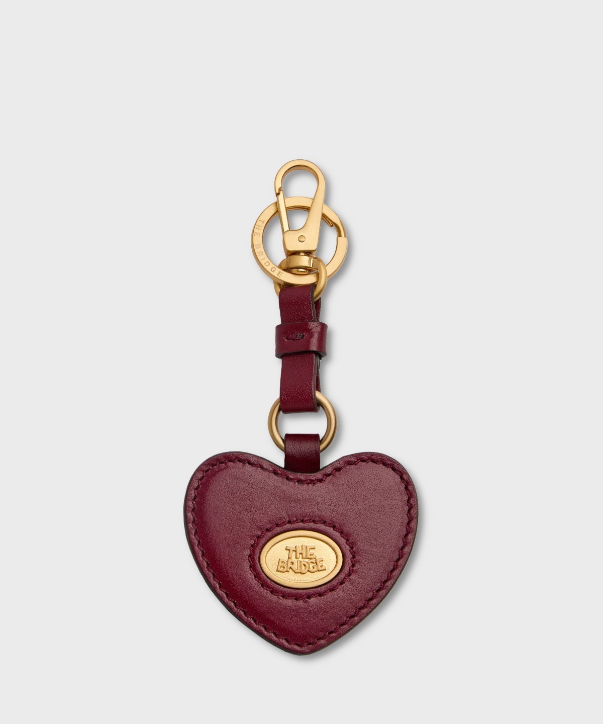 The Bridge Duccio Heart Keychain in Barolo Red...