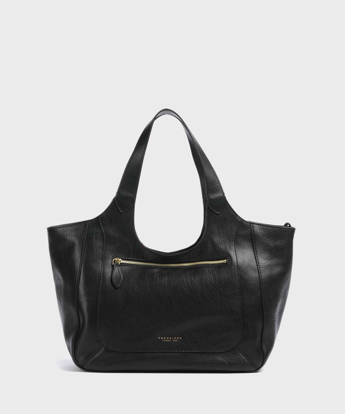 The Bridge Luce Soft borsa shopper in pelle nera