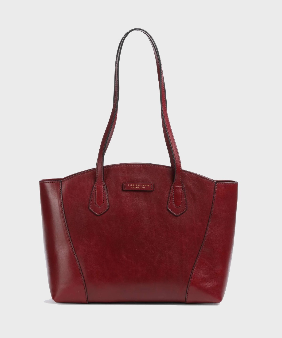 The Bridge Magda borsa shopping in pelle rosso...