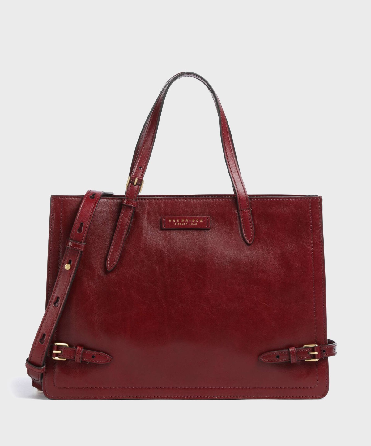 The Bridge Monica Barolo Red Leather Shoulder Bag
