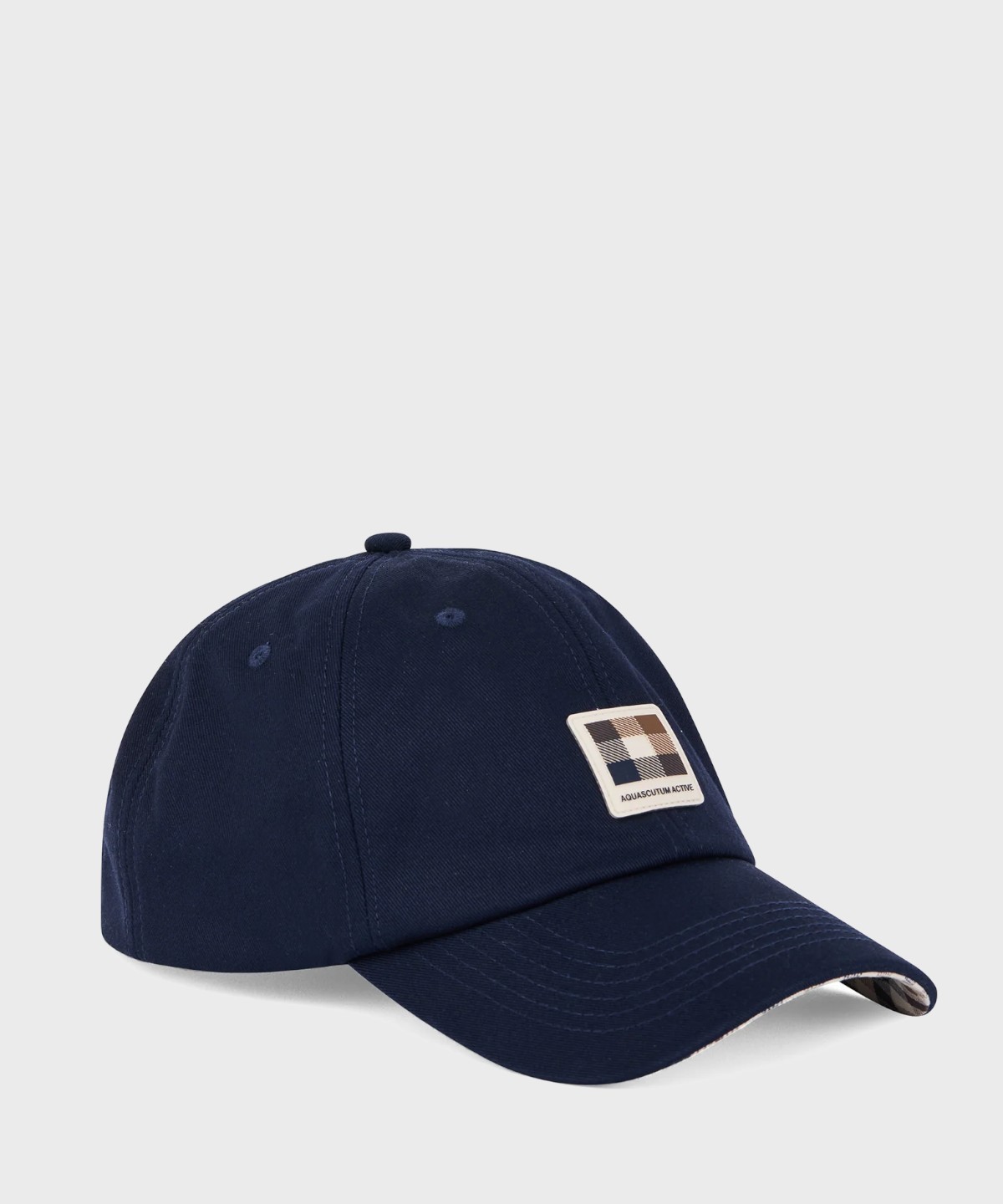 Aquascutum Active Lamina Badge cappello baseball navy blu