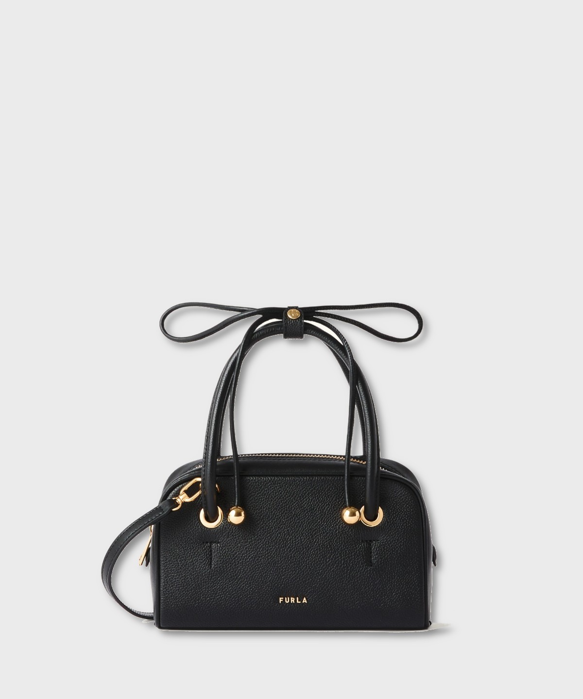 Furla Poppy handbag and shoulder bag in black...