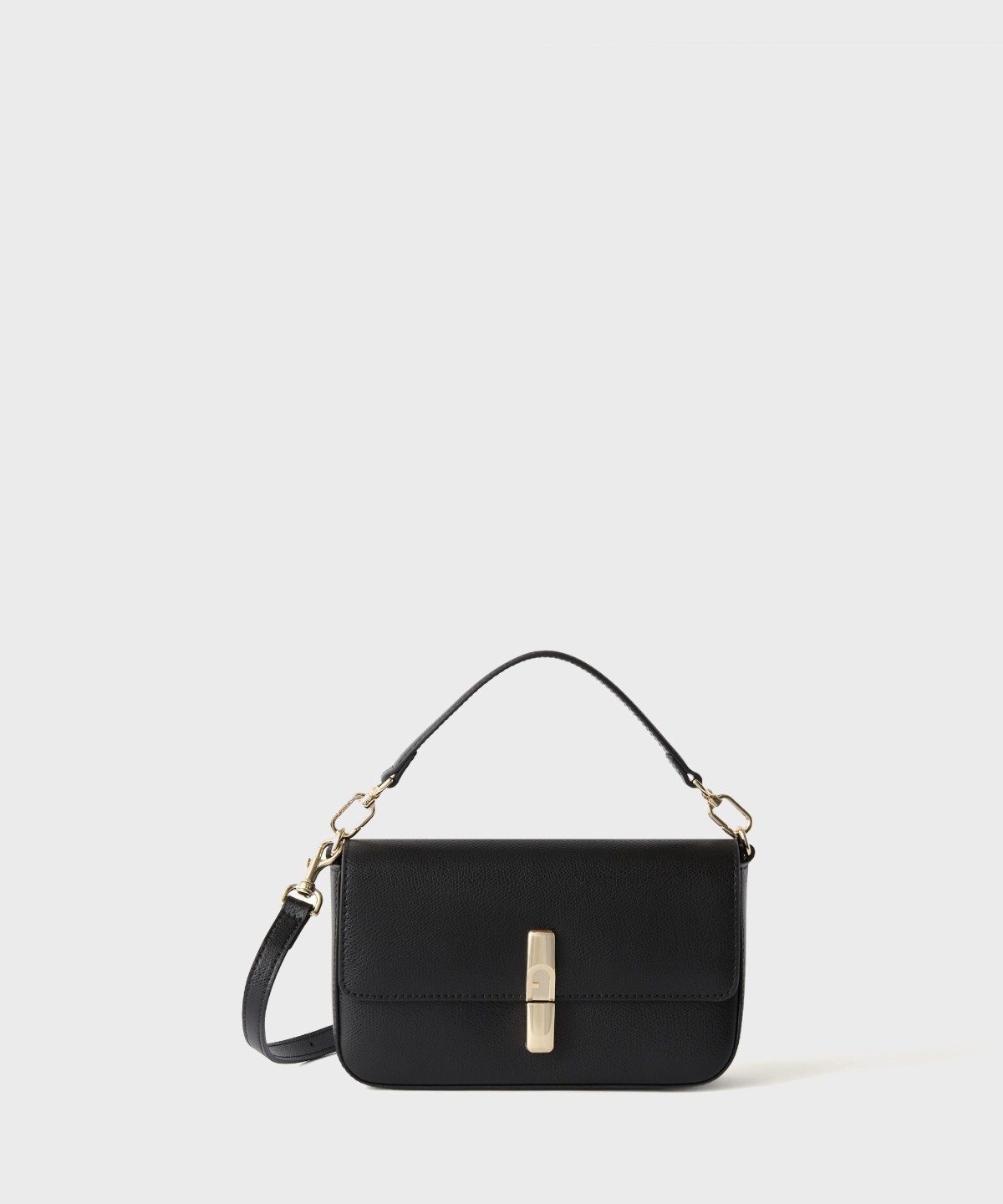 Furla Iride mini shoulder and crossbody bag in black leather