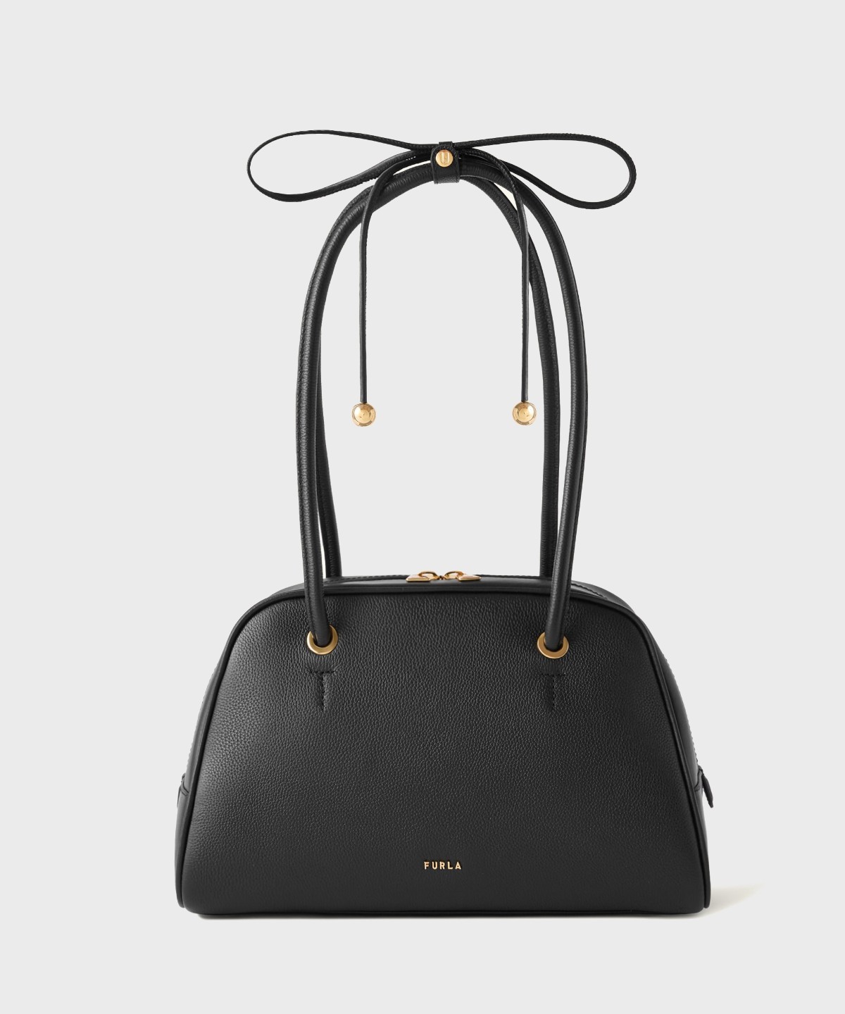 Furla Poppy borsa bauletto a spalla in pelle nero