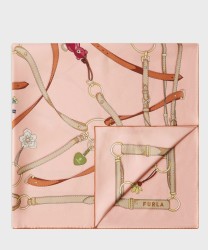 Furla Tortona foulard in seta twill, rosewood
