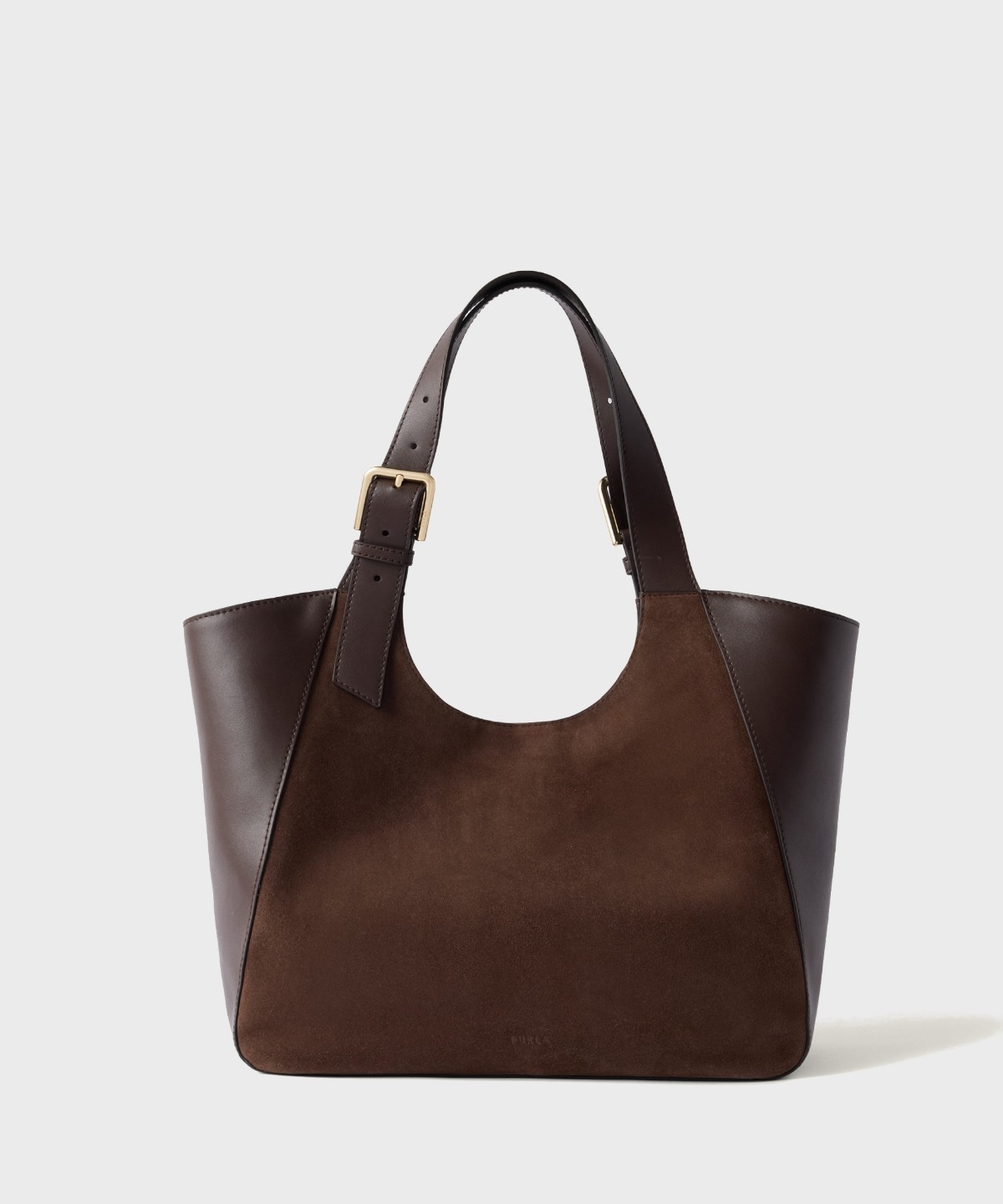 Furla Dora M borsa shopping in pelle e suede...