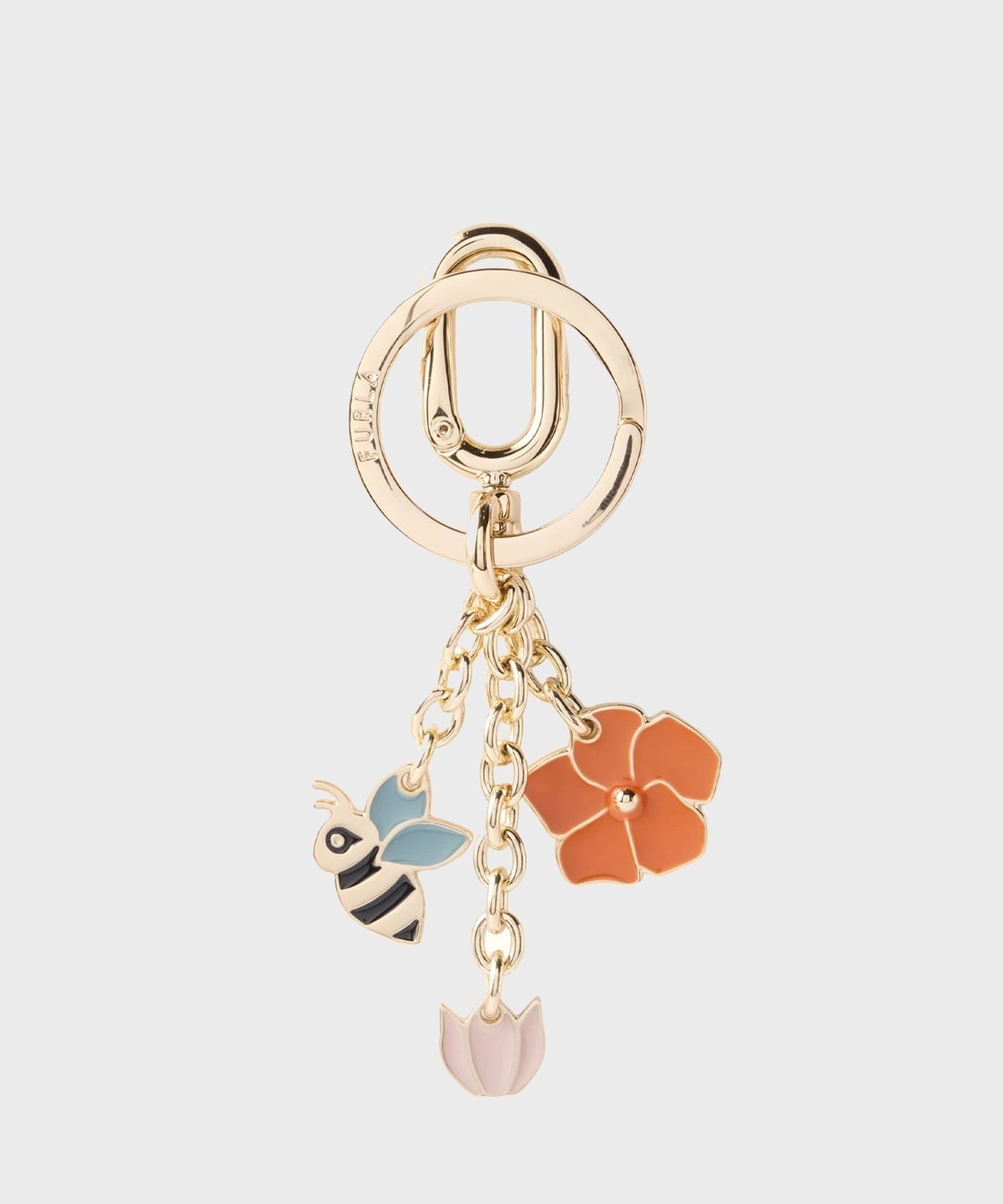 Furla Crystal Bee&Flowers Keychain