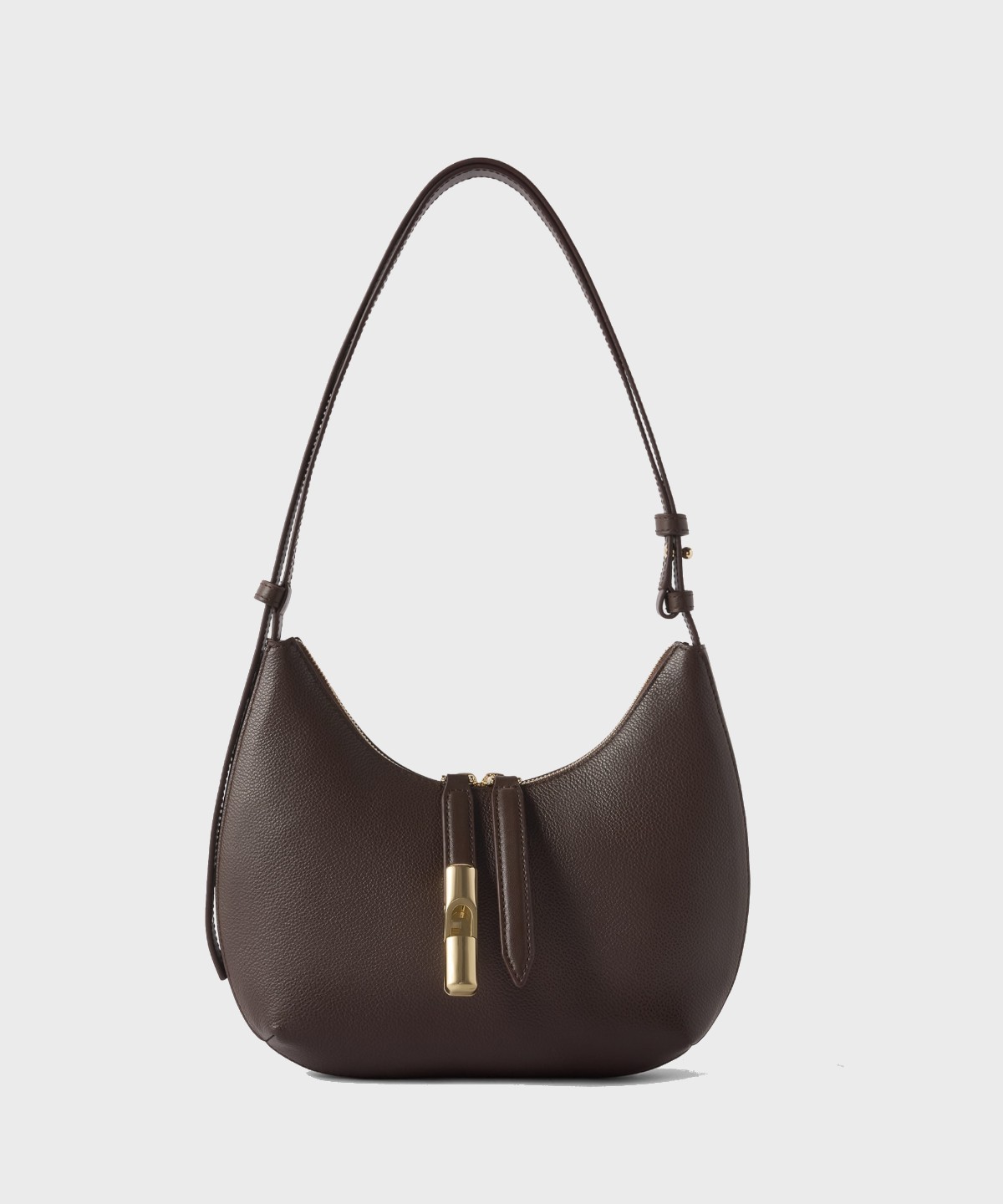 Furla Goccia shoulder and crossbody bag in chocolate leather