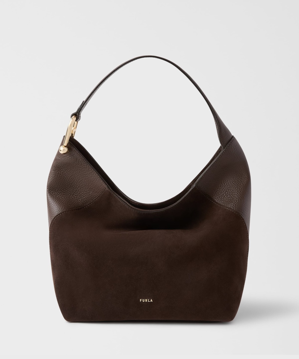 Furla Lara borsa hobo a spalla in pelle e suede...