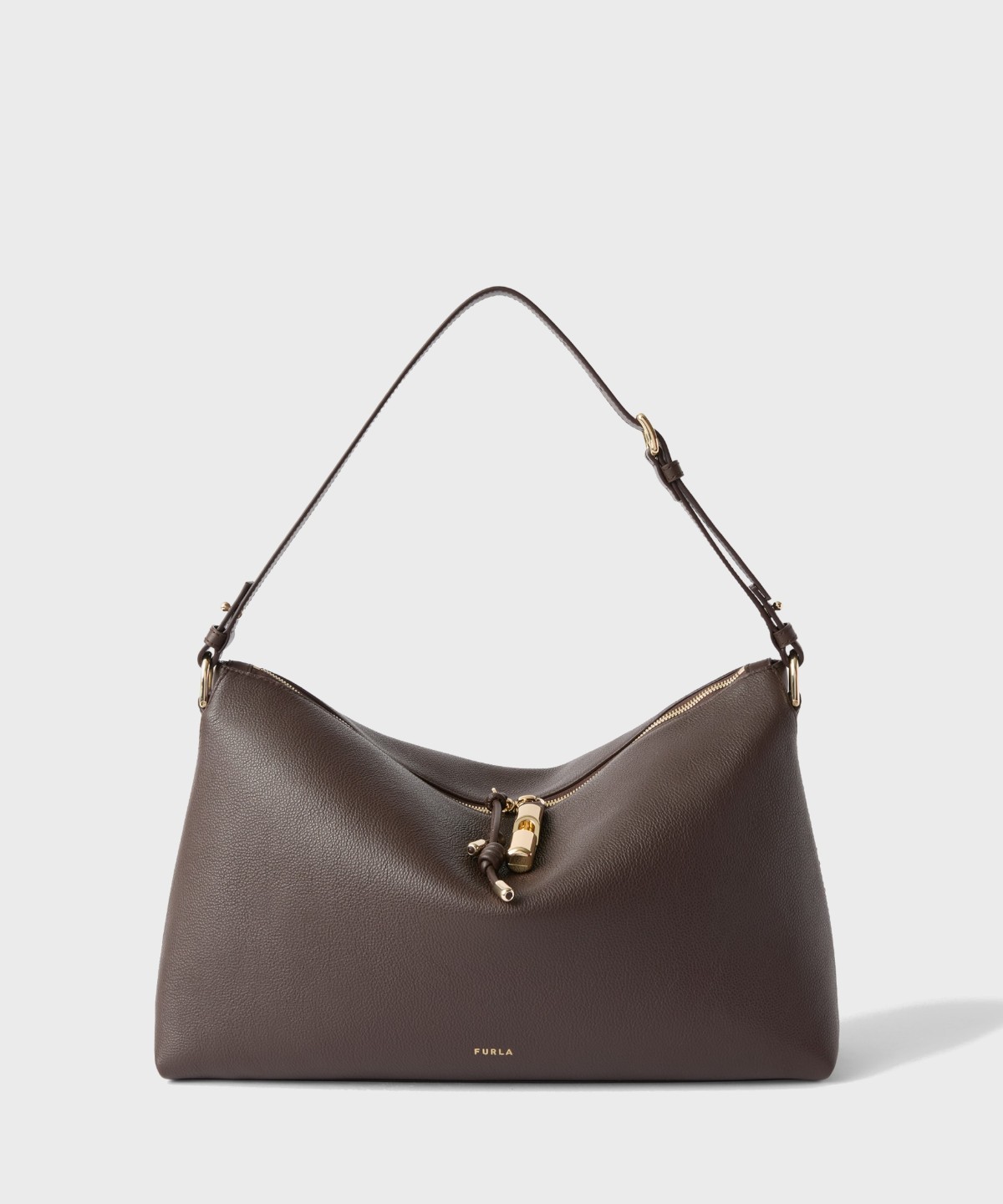 Furla Debby M borsa a spalla in pelle cioccolato