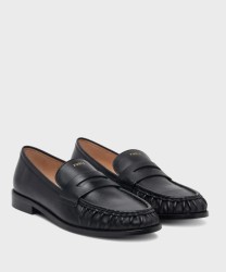 Furla Soft mocassino arricciato in pelle nera