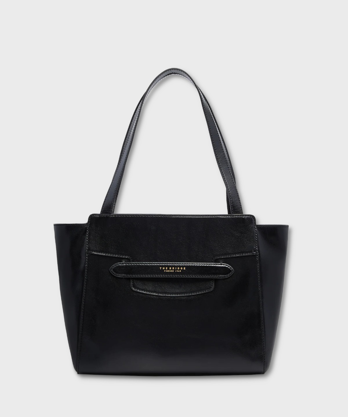 The Bridge Lucrezia black leather shoulder...