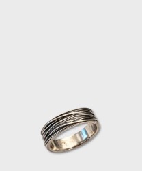 Mancino anello in argento fede filo avvolto, tg XL argento
