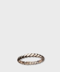 Mancino anello in argento treccia fina, tg XL argento