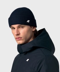 Kway Brice Cardigan Wool Hat Blue Depth