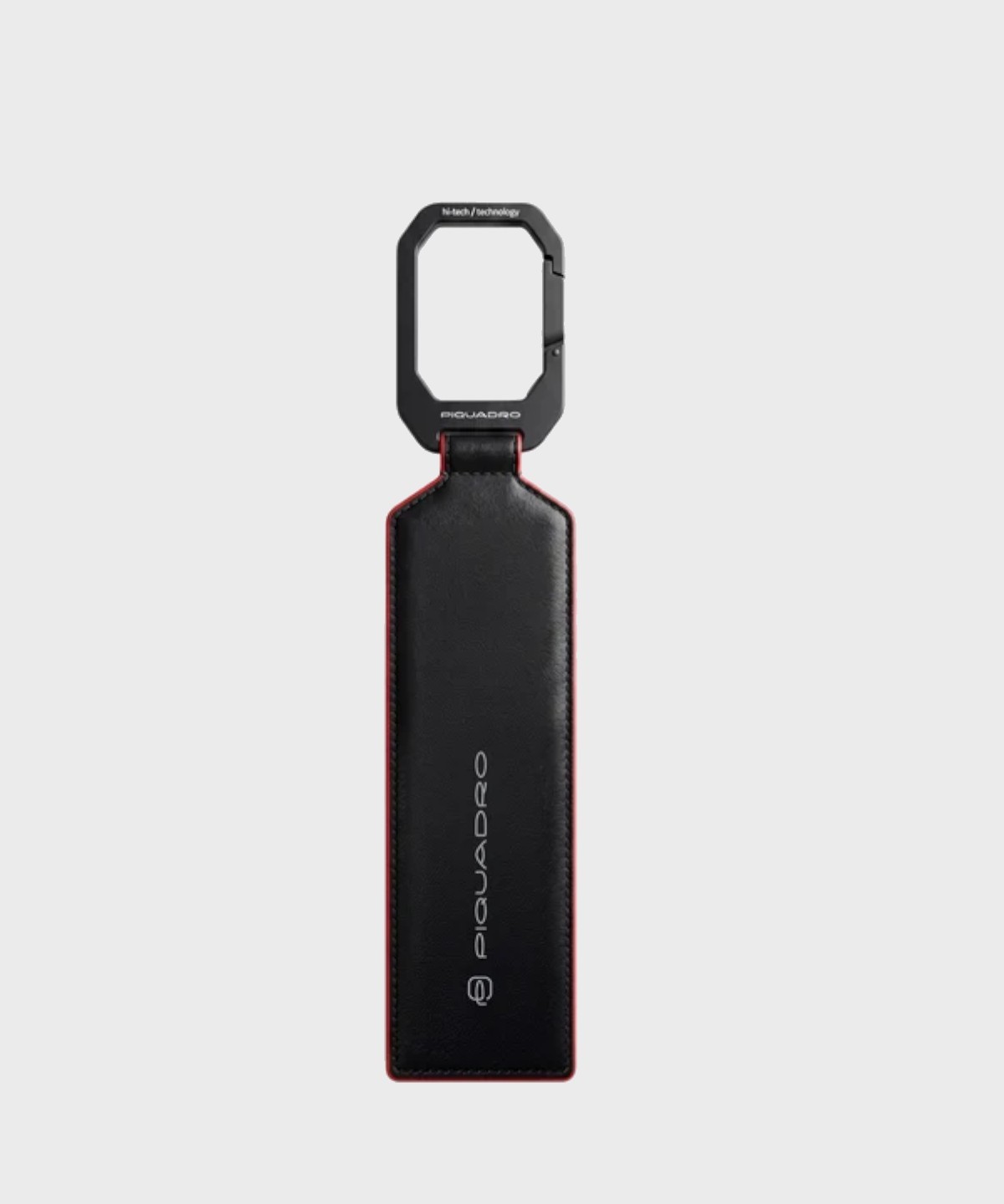 Piquadro Blue Square Address Tag in pelle con...